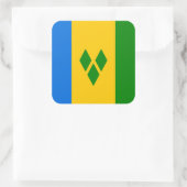 Saint Vincent en de Grenadines Vierkante Sticker (Tas)