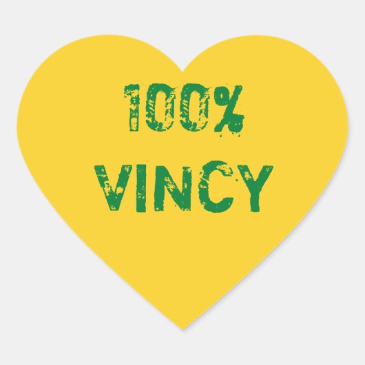 Saint Vincent en de Grenadines Vincy Hart Sticker (Voorkant)