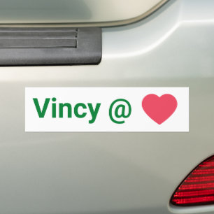 Saint Vincent en de Grenadines Vincy op het hart Bumpersticker