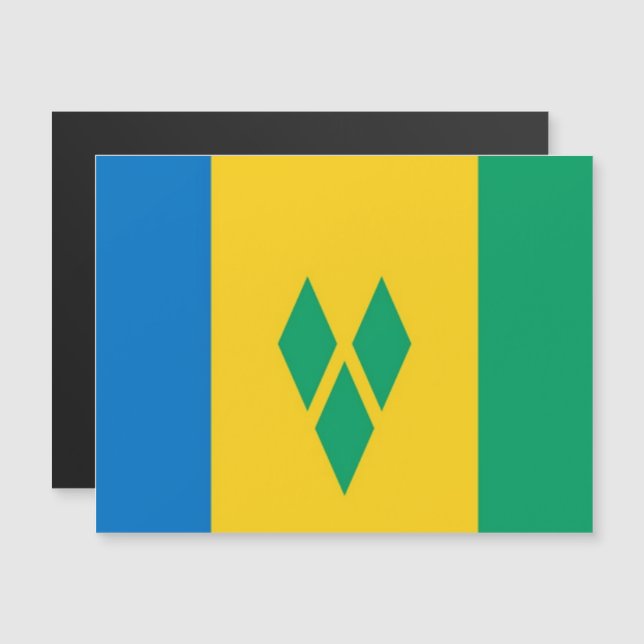 Saint Vincent en de Grenadines - Vlag - (Voorkant / Achterkant)