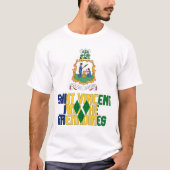 Saint Vincent en de Grenadines vlag en munt T-shirt (Voorkant)