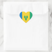Saint Vincent en de Grenadines vlag Hart Sticker (Tas)
