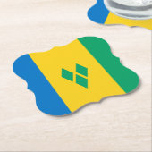 Saint Vincent en de Grenadines vlag Kartonnen Onderzetters (Gekanteld)