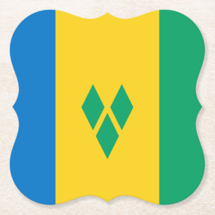 Saint Vincent en de Grenadines vlag Kartonnen Onderzetters