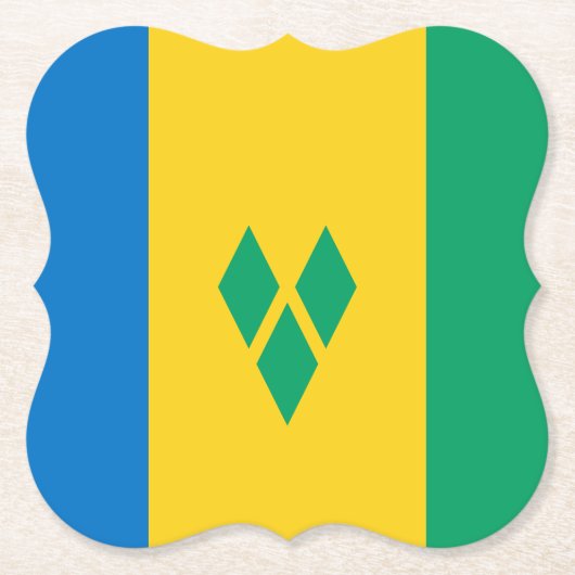 Saint Vincent en de Grenadines vlag Kartonnen Onderzetters (Voorkant)