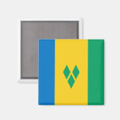 Saint Vincent en de Grenadines vlag Magneet (Voorkant / Achterkant)