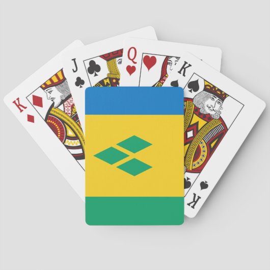 Saint Vincent en de Grenadines vlag Pokerkaarten (Achterkant)