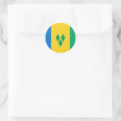 Saint Vincent en de Grenadines vlag Ronde Sticker (Tas)
