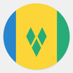Saint Vincent en de Grenadines vlag Ronde Sticker