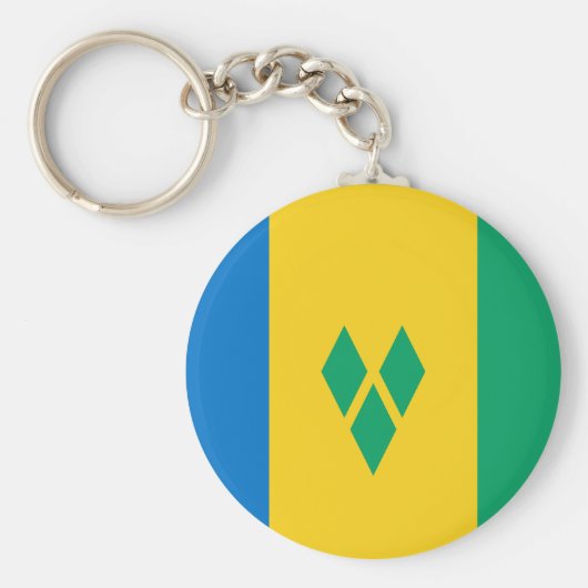 Saint Vincent en de Grenadines vlag Sleutelhanger (Voorkant)