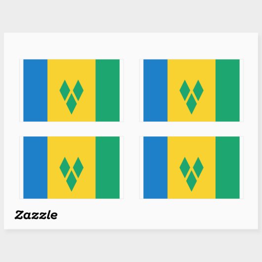 Saint Vincent en de Grenadines Vlag Sticker (Vel)
