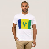 Saint Vincent en de Grenadines vlag T-shirt (Voorkant volledig)