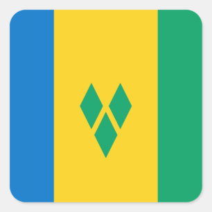 Saint Vincent en de Grenadines vlag Vierkante Sticker