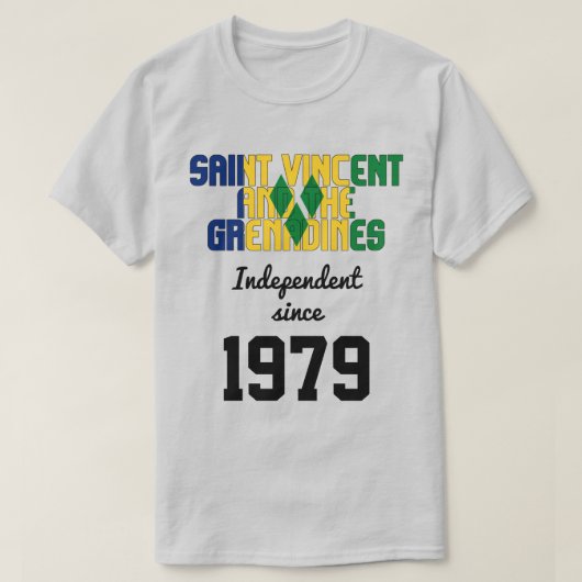 Saint Vincent en de Grenadines vlagafhankelijkheid T-shirt (Design voorkant)