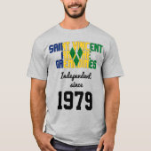 Saint Vincent en de Grenadines vlagafhankelijkheid T-shirt (Voorkant)
