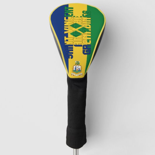 Saint Vincent en de Grenadines Vlaggenschut Golfheadcover (Voorkant)