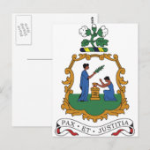 Saint Vincent en de Grenadines Wapenmunt Briefkaart (Voorkant / Achterkant)