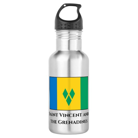Saint Vincent en de Grenadines Waterfles (Voorkant)