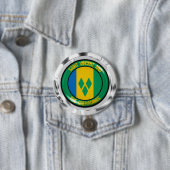 Saint Vincent en de Ronde van Grenadines Button 7,6 Cm (In situ)