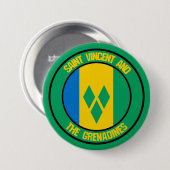 Saint Vincent en de Ronde van Grenadines Button 7,6 Cm (Voorkant /achterkant)