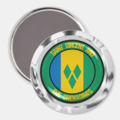 Saint Vincent en de Ronde van Grenadines Magneet (Voorkant / Achterkant)