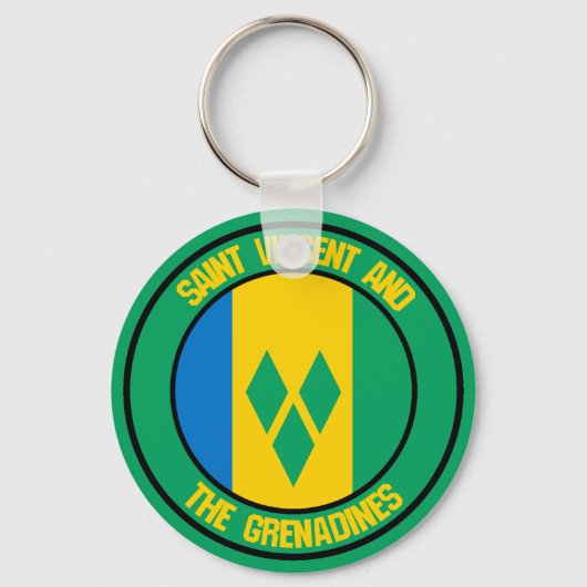 Saint Vincent en de Ronde van Grenadines Sleutelhanger (Voorkant)