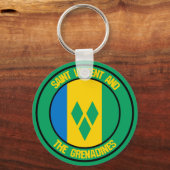 Saint Vincent en de Ronde van Grenadines Sleutelhanger (Voorkant)
