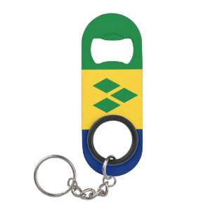 Saint Vincent en de vlag van Grenadines Mini Flessenopener