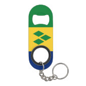Saint Vincent en de vlag van Grenadines Mini Flessenopener (Achterkant)