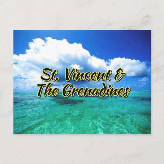 Saint Vincent en de zee van Grenadines Briefkaart (Voorkant)