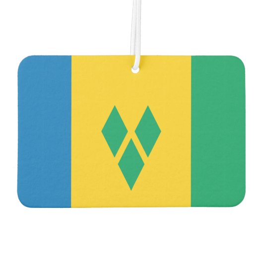 Saint Vincent en Grenadines National World Flag Luchtverfrisser (Achterkant)