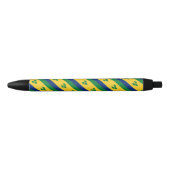 Saint Vincent en Grenadines Vlag balpen Zwarte Inkt Pen (Voorkant)