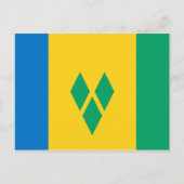 Saint Vincent en het Briefkaart van de vlag van Gr (Voorkant)