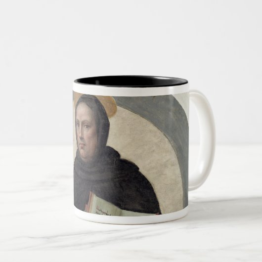 Saint Vincent Ferrer (fresco) Tweekleurige Koffiemok (Voorkant rechts)