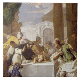 Saint Vincent Ferrer voert een wonder uit Tegeltje