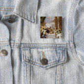 Saint Vincent Ferrer voert een wonder uit Vierkante Button 5,1 Cm (In situ)
