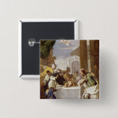 Saint Vincent Ferrer voert een wonder uit Vierkante Button 5,1 Cm (Voorkant /achterkant)