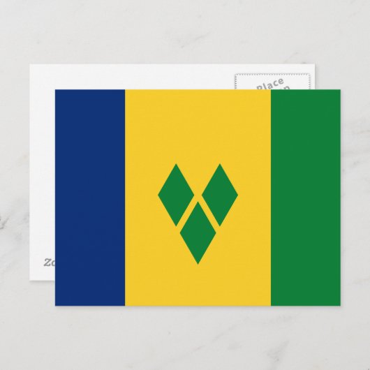 Saint Vincent Flag Briefkaart (Voorkant / Achterkant)