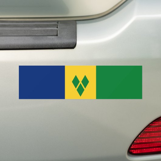 Saint Vincent Flag Bumpersticker (Op auto)
