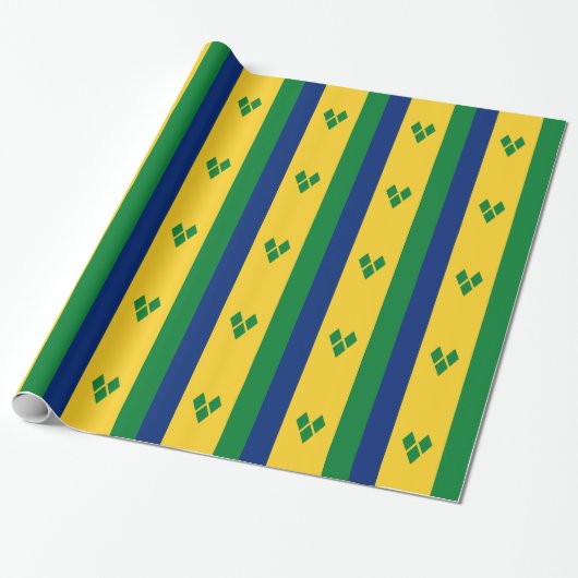 Saint Vincent Flag Cadeaupapier (Uitgerold)