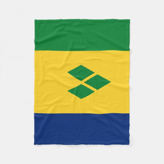 Saint Vincent Flag Fleece Deken (Voorkant)