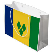 Saint Vincent Flag Groot Cadeauzakje (Achterkant Gekanteld)
