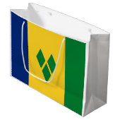 Saint Vincent Flag Groot Cadeauzakje (Voorkant Gekanteld)