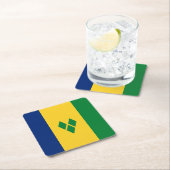 Saint Vincent Flag Kartonnen Onderzetters (Insitu)