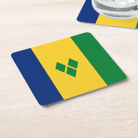 Saint Vincent Flag Kartonnen Onderzetters (Schuin)