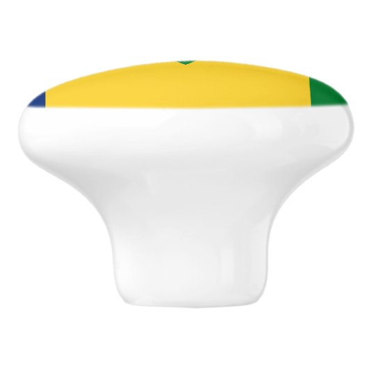 Saint Vincent Flag Keramische Knop (Zijkant)