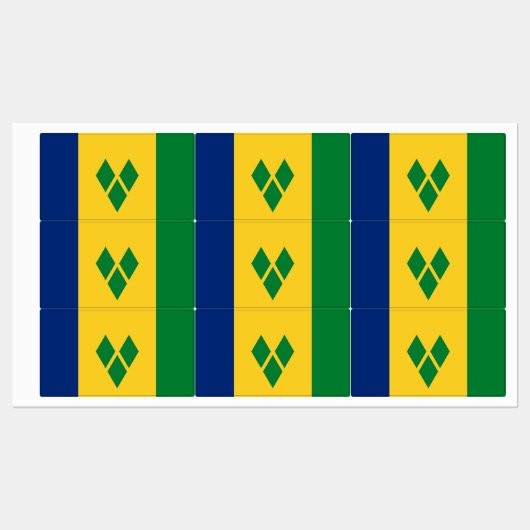 Saint Vincent Flag Labels (Vel)