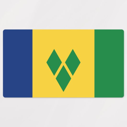 Saint Vincent Flag Labels (Design 1)