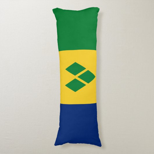 Saint Vincent Flag Lichaamskussen (Voorkant Verticaal)