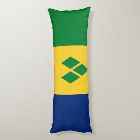 Saint Vincent Flag Lichaamskussen (Achterkant (Verticaal))